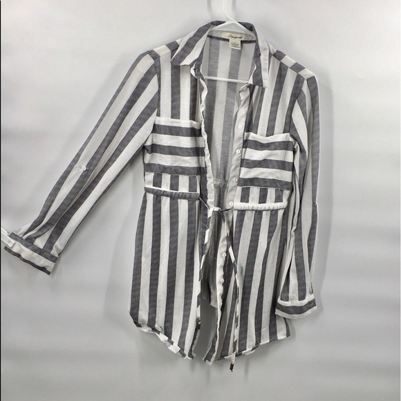 Passport Stripe Button Tie Casu Soft Tunic… - Picture 3 of 6